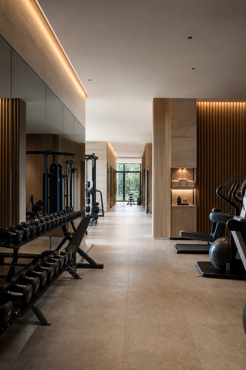 Conceptual private fitness centre for Merkama